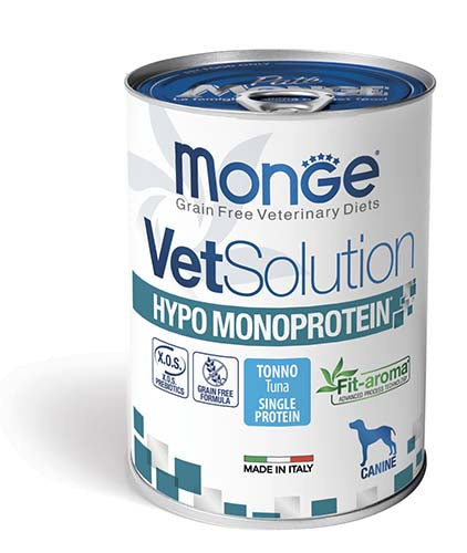 Monge VetSolution Hypoallergenic Monoproteico Tonno - Umido per Cani 400g Monge VetSolution Hypoallergenic Monoproteico Tonno - Umido per Cani 400g
